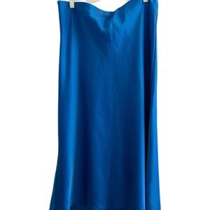 Blue satin slip skirt - Gorgeous color